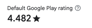 Google Play rating of 4.482 stars displayed prominently.